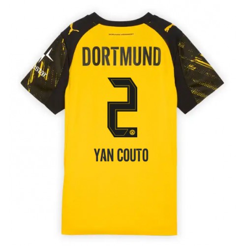 Lacne Ženy Futbalové dres Borussia Dortmund Yan Couto #2 2025-26 Krátky Rukáv - Domáci